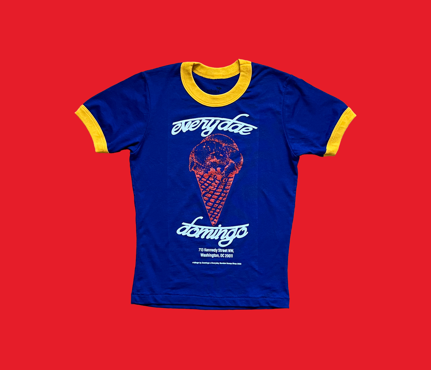everydae domingo baby tee. - blue — mingo by domingo.